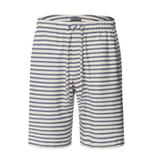 Loungy Summer Organic Cotton Drawsting Shorts | Deep Breeze Stripe 75784-3026